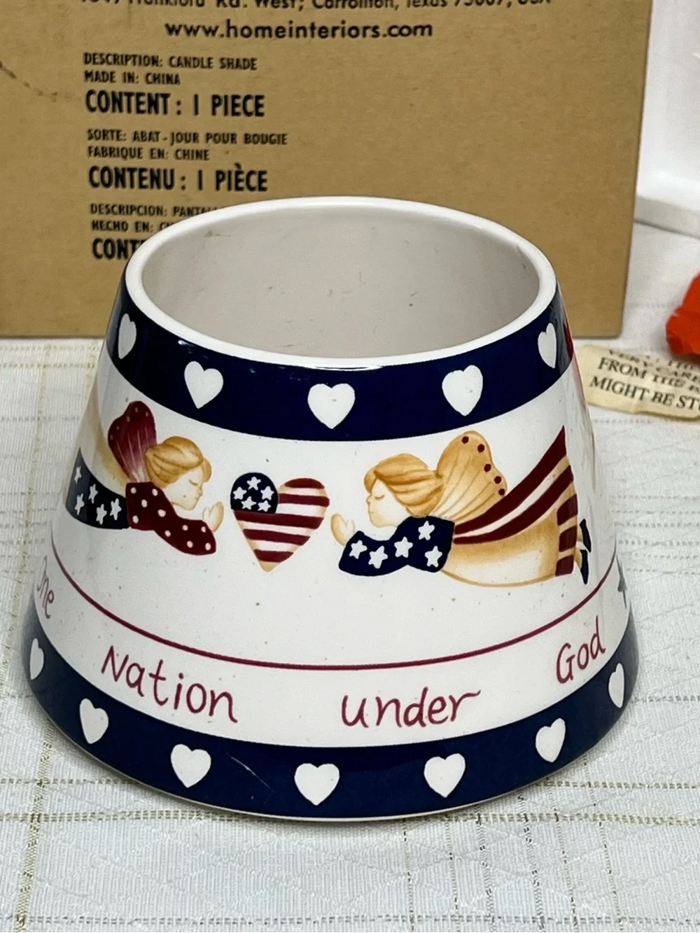 Home Interiors Jar Candle Topper/Shade 